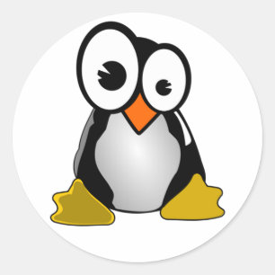 Linux Penguin Sticker Runt Klistermärke