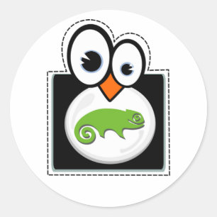 Linux Penguin Suse Sticker Runt Klistermärke
