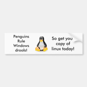 linux-pingvin-tux bildekal