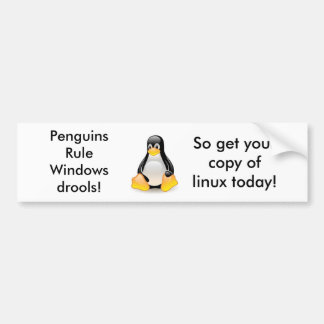 linux-pingvin-tux bildekal