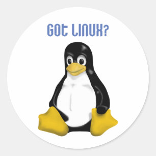 Linux-produkter och -design! runt klistermärke