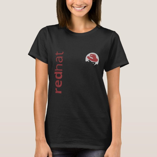 Linux Red Hat Fläkt Tee Tux Penguin Open Source Os (Framsida)