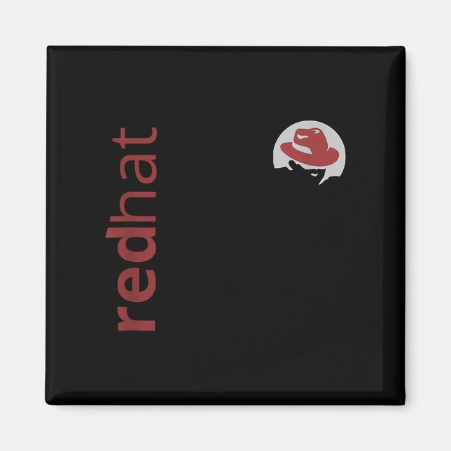 Linux Red Hat Fläkt Tee Tux Penguin Open Source Os Magnet (Framsidan)