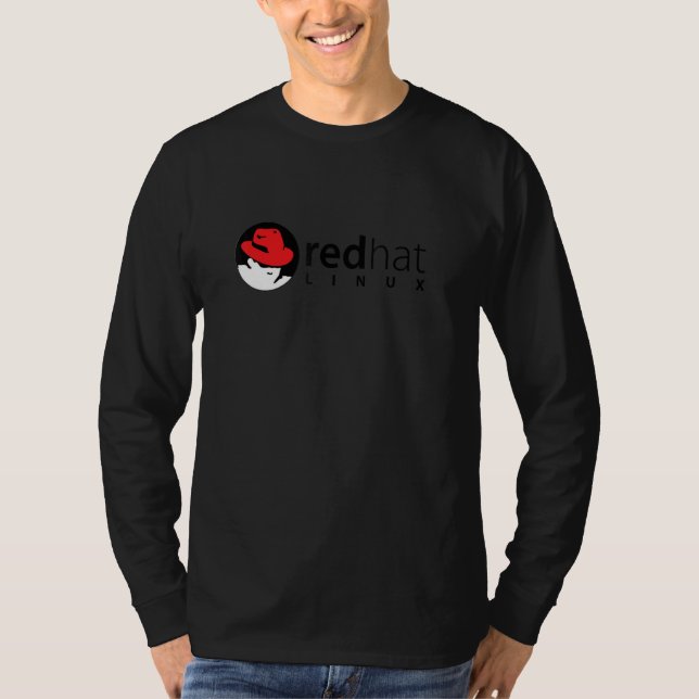 Linux redhat älskare T Penguin Tux Open Source Os Shirt (Framsida)
