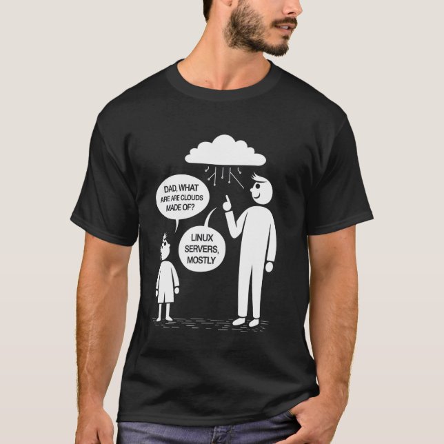 Linux-servrar mestadels molntjänstdatorer IT Fu T Shirt (Framsida)
