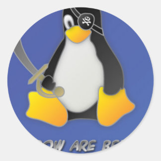 Linux Stickers Runt Klistermärke