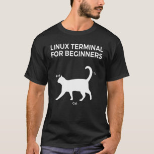 Linux-terminal för nybörjare, ynka katt t shirt