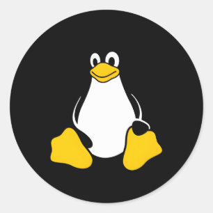 Linux Tux Penguin Open Source Nerd Geek Runt Klistermärke