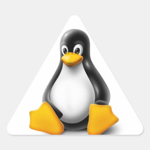 Linux Tux, Penguin Triangelformat Klistermärke