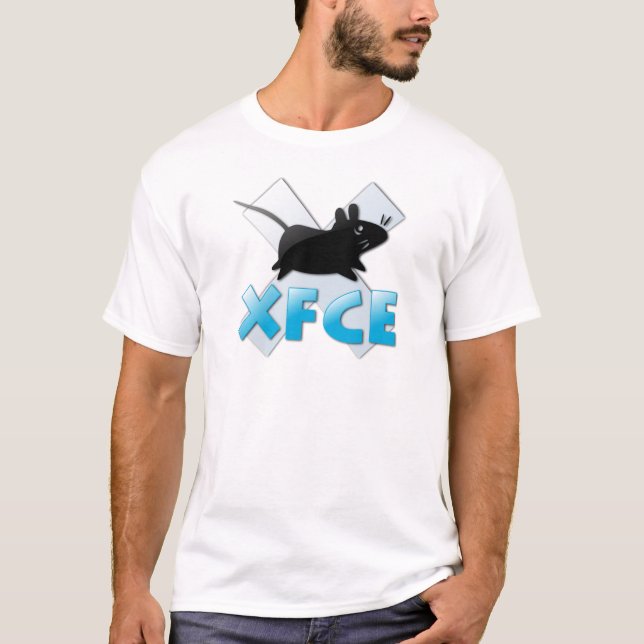 Linux XFCE White T-Shirt (Framsida)
