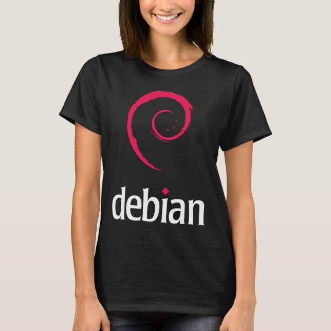 LinuxDebian utslagsplatser Tee Shirt (Framsida)