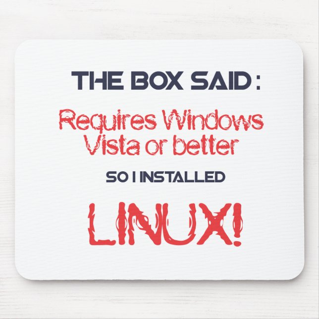 Linuxen är bättre musmatta (Framsidan)