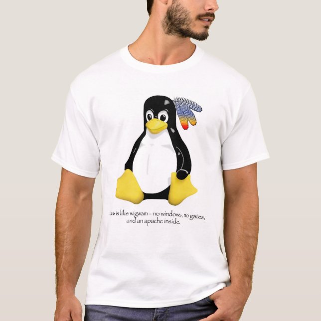 Linuxen är lik en wigwam t-shirt (Framsida)