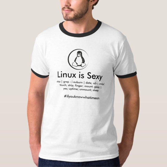 Linuxen är sexig tee (Framsida)