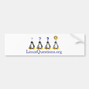 Linuxen ifrågasätter logotypen bildekal
