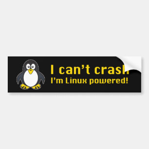 Linuxen kan inte krascha bildekal