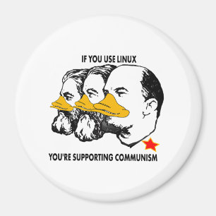 LINUXKOMMUNISTER MARX ENGELS LENIN MAGNET