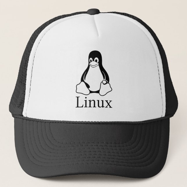 Linuxlogotyp med tuxen Linuxpingvinet Keps (Framsida)
