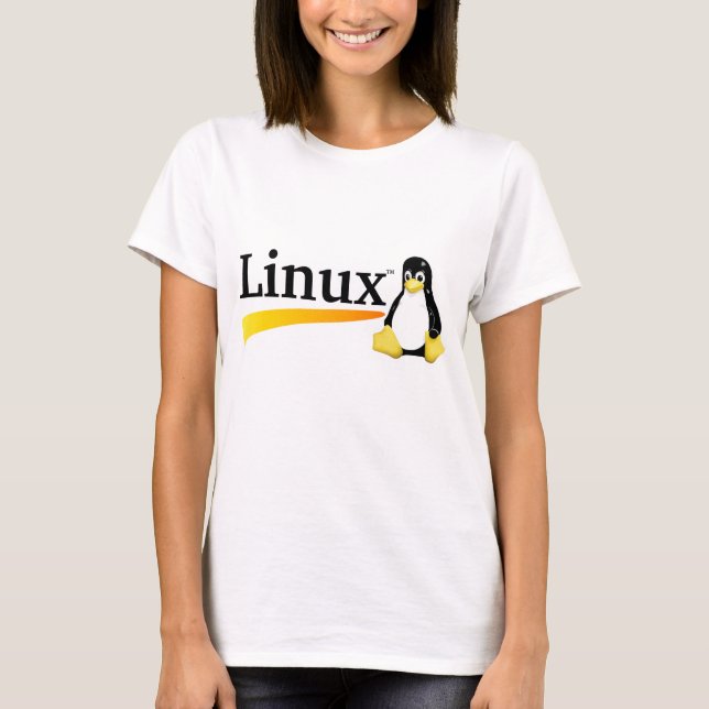Linuxlogotyp med Tuxprodukter Tee (Framsida)