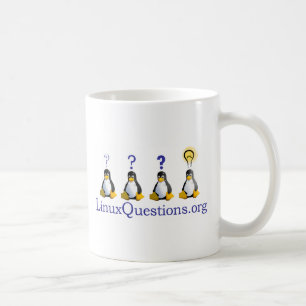 LinuxQuestions.org logotyp Kaffemugg