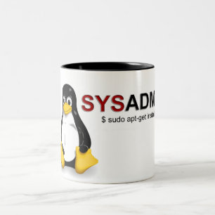 Linuxsystem Admin Två-Tonad Mugg