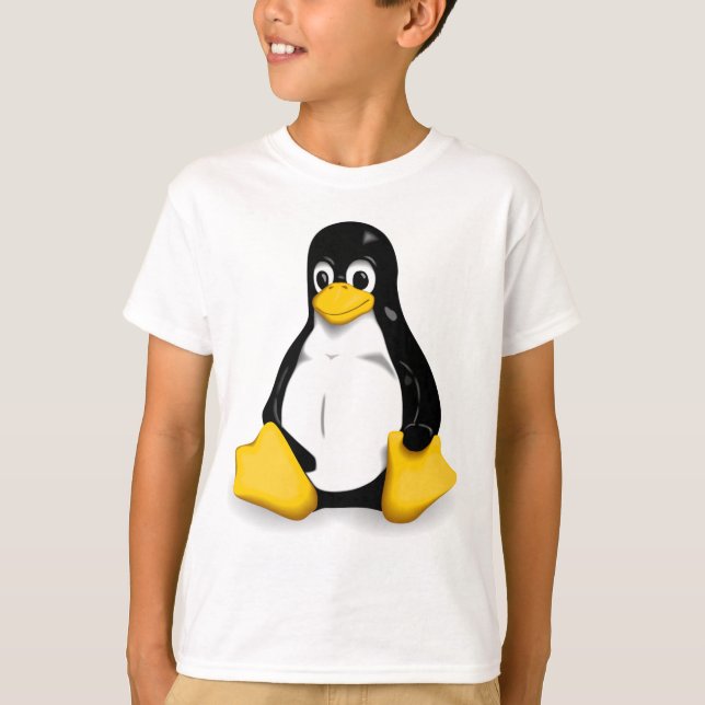 Linuxtuxen lurar utslagsplatsskjortan tee shirt (Framsida)