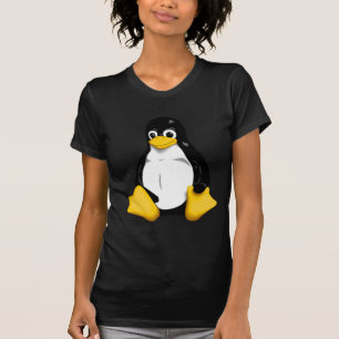 LinuxTuxkvinna skjorta för utslagsplats T-shirt