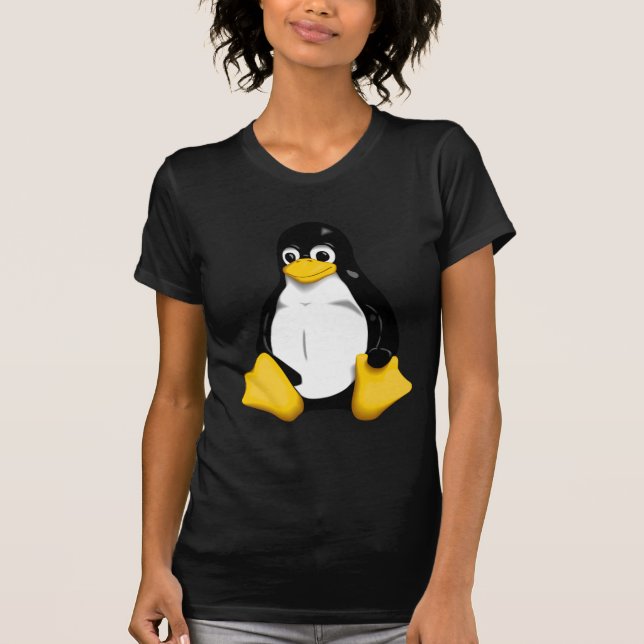 LinuxTuxkvinna skjorta för utslagsplats Tee (Framsida)