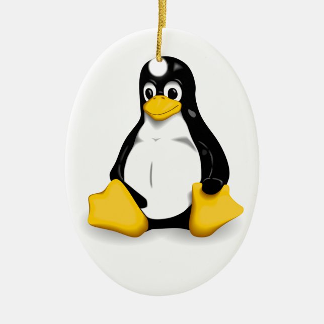 LinuxTuxprodukter Julgransprydnad Keramik (Framsidan)