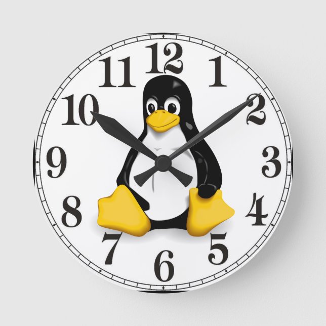 LinuxTuxprodukter Rund Klocka (Framsida)