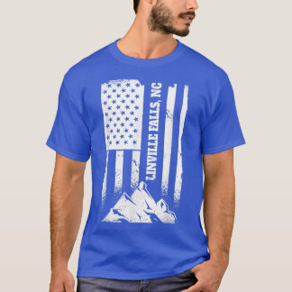 Linville Falls NC North Carolina American Patrioti T Shirt