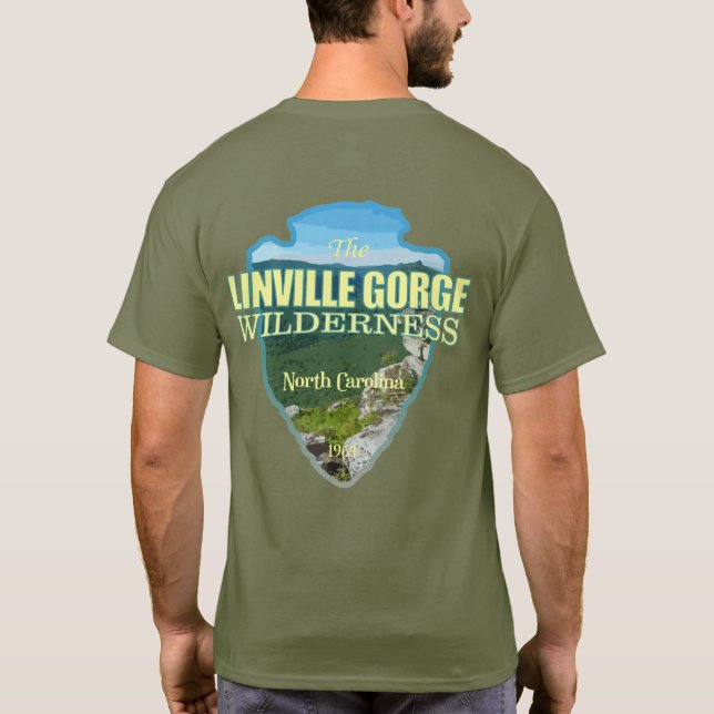 Linville Gorge WA (pilhuvud) T Shirt (Baksida)