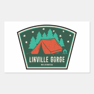 Linville Gorge Wilderness North Carolina Camping Rektangulärt Klistermärke