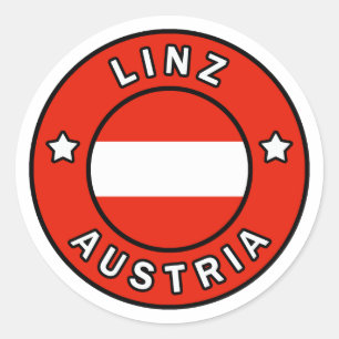 Linz Austria Runt Klistermärke