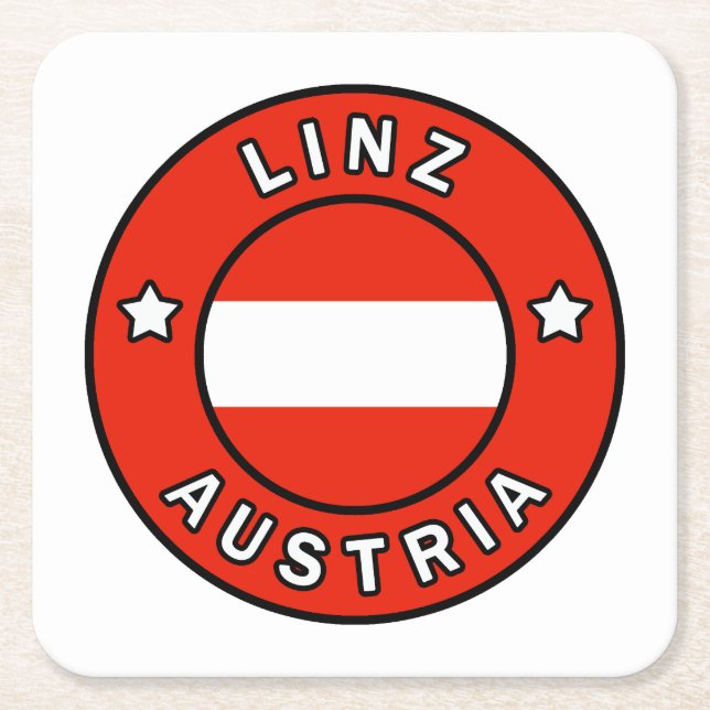 Linz Austria Underlägg Papper Kvadrat (Framsidan)