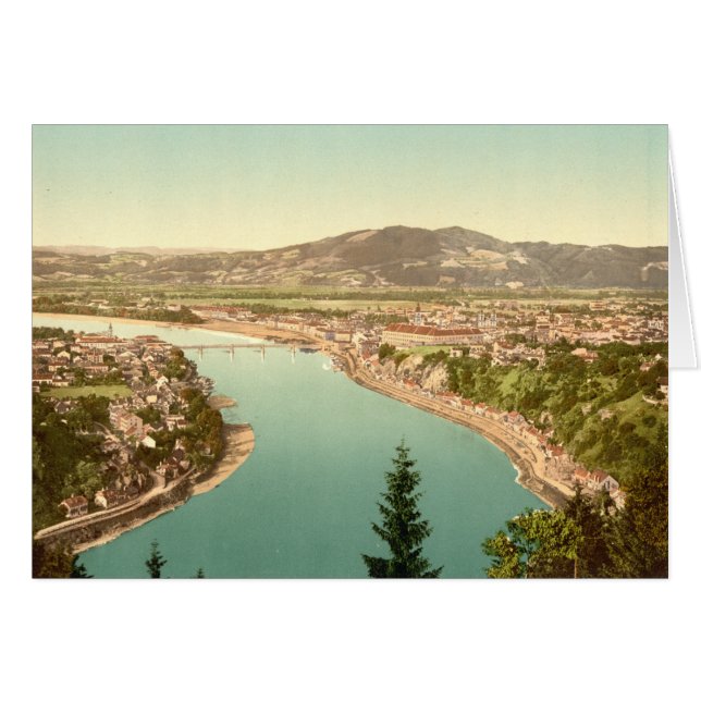 Linz i Österrike Hälsningskort (Framsidan Horizontal)