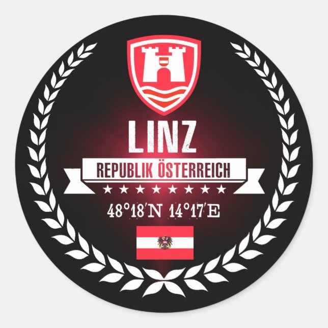 Linz Runt Klistermärke (Framsida)