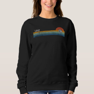 Linz Upper Austria Retro Sunset Rainbow Synth Stri T Shirt