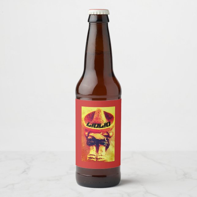 Lio Beer Flaska-etikett Ölflaska Etikett (Framsida)