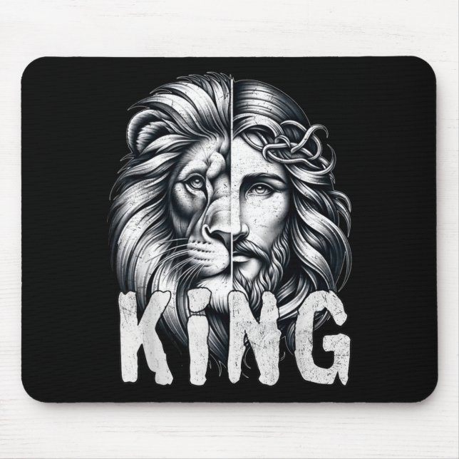 Lion And Jesus King Christian Faith Design  Musmatta (Framsidan)