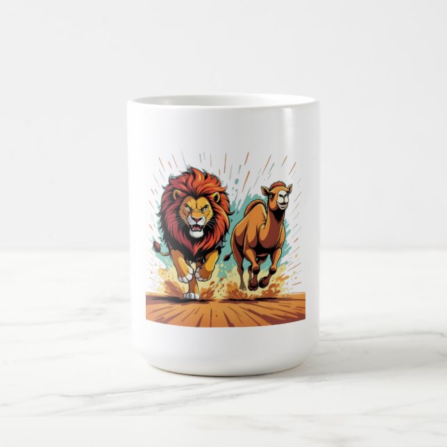 Lion and Llama Dash Kaffemugg (Center)