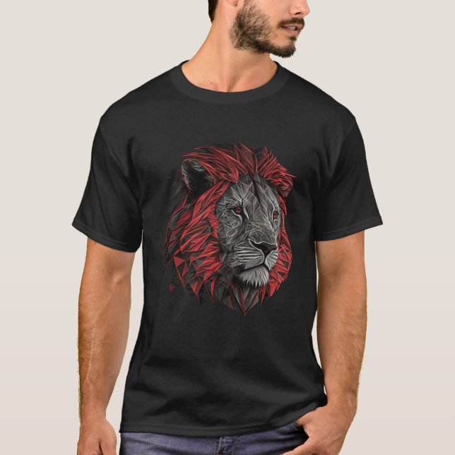 Lion animal  animal print lion t shirt (Framsida)