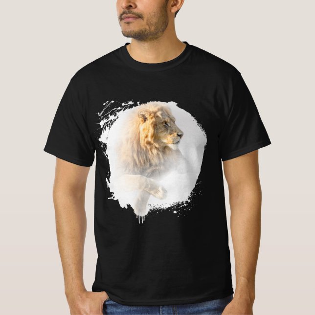 Lion Animal Vie Sauvage Jungle Nature Safari T Shirt (Framsida)