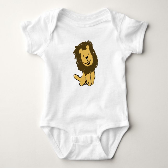 Lion Baby Bodysuit T Shirt (Framsida)