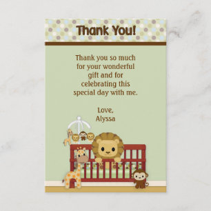 LION Baby Jungle Pals Tack 3,5"x5"TUNT JPN-L Kort
