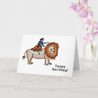 Lion Birthday Card Kort