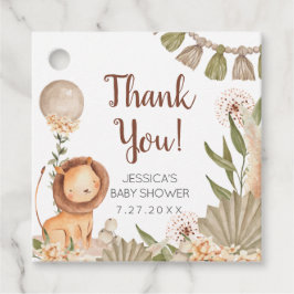 Lion Boho pampas Grass favor tag Gåvor Etiketter