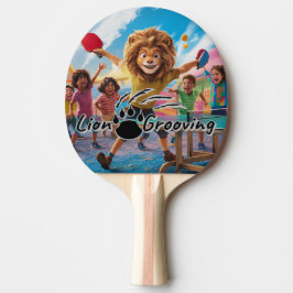Lion Boy Play Pingisracket