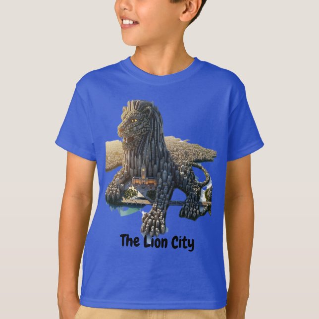 Lion City Urban Architecture Surrealistisk T-shirt (Framsida)