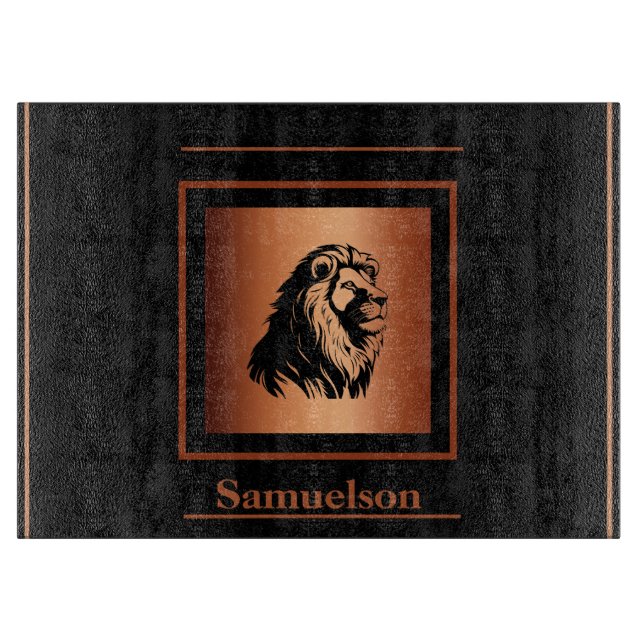 Lion Copper-Embellished Personalized Glass (Framsidan)
